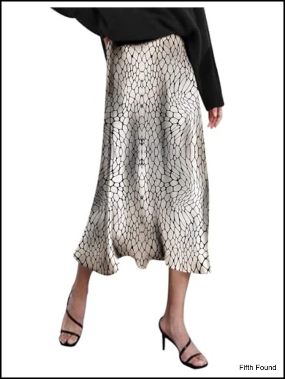 High Waist Satin Midi Skirt Elegant A-Line Fishtail